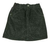 Khaki menšestrová sukňa H&M