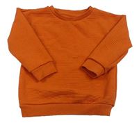 Oranžová rebrovaná mikina zn. Primark