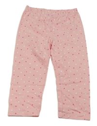 Světlerůžové puntíkaté crop legíny Topolino