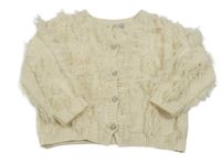 Smotanový prepínaci sveter s strapcemi shein