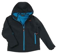 Černá sofhtshellová bunda s kapucí CMP