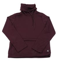 Švestková spotrovní mikina s komínovým límcem 