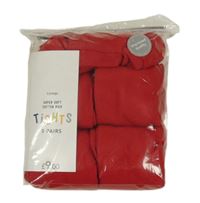 Nové - 5x červené pančuchy George