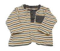 Sivo-hnedé pruhované tričko Nutmeg