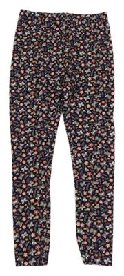 Tmavomodro-farebné vzorované legíny Dopodopo