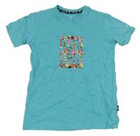 Tyrkysové tričko s potlačou Dare 2B