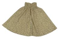 Béžová bodkovaná á ľahká sukňa s gombíkmi shein