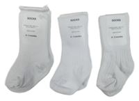 Nové - 3x bílé ponožky 