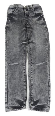 Tmavosivé melírované skinny rifle Yigga