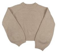 Pudrový crop sveter s perličkami Primark