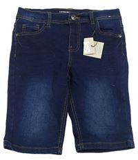 Tmavomodré rifľové skinny kraťasy Primark