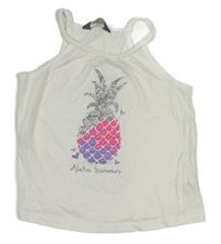 Bílý top s ananasem Primark