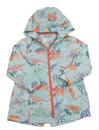 Světlemodro-ružová šušťáková jarná bunda s diny a kapucňou M&S