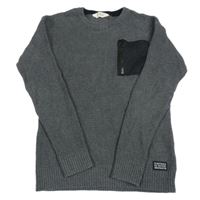 Šedý svetr s kapsou H&M