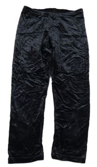 Černé sametové crop legíny 