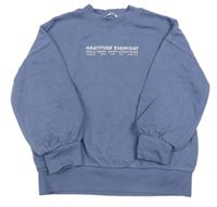 Šedomodrá mikina s nápisom M&S