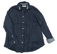 Tmavomodrá puntíkatá košile H&M