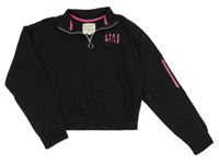 Černo-růžová crop mikina s logem Jack Wills