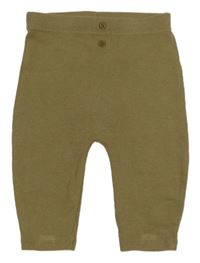 Khaki rebrované ľahké tepláky Ergee