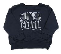 Tmavomodrá mikina s nápisom Primark