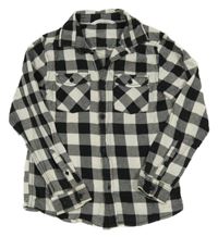 Černo-bílá kostkovaná košile H&M