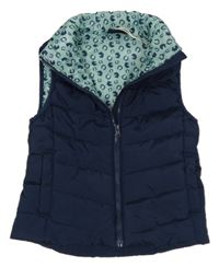 Tmavomodrá šušťáková zateplená funkčná vesta Crane