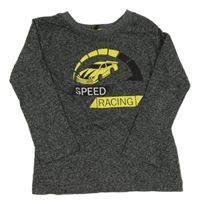 Tmavosivé melírované tričko s autom Kiki&Koko