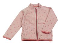 Ružová prepínaci fleecová mikina s hviezdami Impidimpi