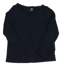 Tmavomodré tričko H&M