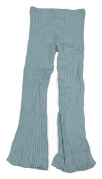 Světlemodré žebrované úpletové flare legíny Matalan