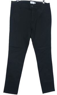 Pánské černé plátěné kalhoty Topman vel. 36/32