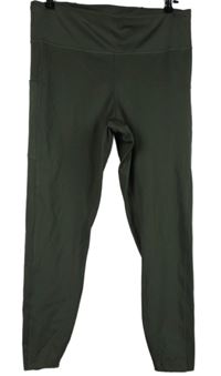 Dámské khaki sportovní funkční legíny GoodMove 