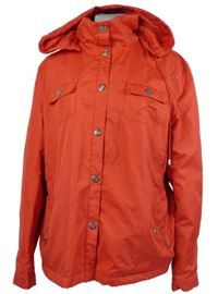 Dámská červená šusťáková jarní bunda s kapucí Dunnes 