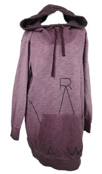 Dámská vínová šatová mikina s kapucí G-Star RAW