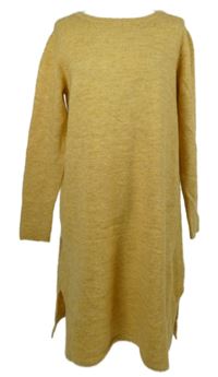 Dámské okrové svetrové šaty C&A