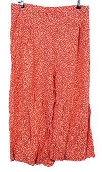 Dámske červené kvietkovane culottes nohavice New Look