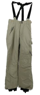 Pánské béžové šusťákové oteplovačky s trakami Protest