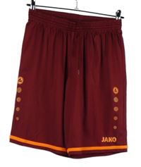 Pánske vínové športové kraťasy s potlačou Jako