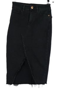 Dámská černá riflová mini sukně River Island 