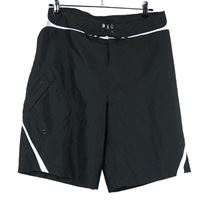 Pánské černo-bílé plážové kraťasy s pruhy Decathlon vel. 34