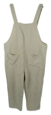 Dámský béžový manšestrový kalhotový culottes overal Shein 