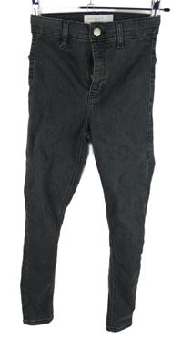 Nové - Dámské šedé skinny rifle Topshop 