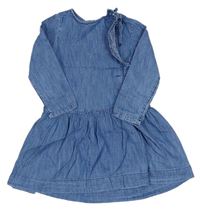 Modré rifľové šaty s volánikom GAP