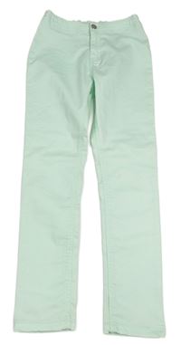 Pomněnkové plátěné skinny kalhoty F&F