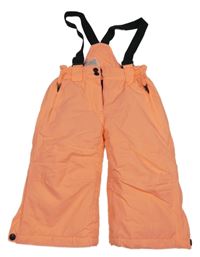 Neonově růžové šusťákové oteplovačky s kšandami Kiki&Koko