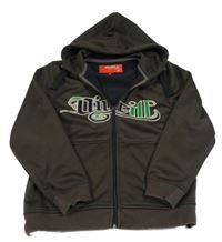 Hnědá softshellová bunda s nápisem a kapucí O´neill