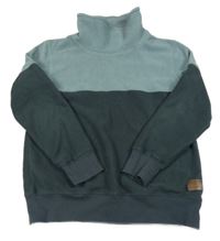 Šedo-tmavošedá fleecová mikina s komínovým límcem Yigga