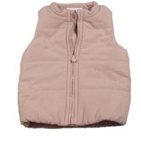 Svetloružová šušťáková zateplená vesta F&F