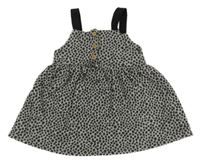 Sivo-čierne bodkovaná é šaty Zara