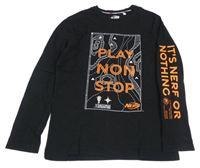 Černo-oranžovo-bílé triko NERF